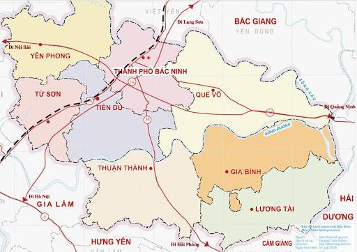 Địa danh phát - thu khu vực Bắc Ninh (mở rộng)
