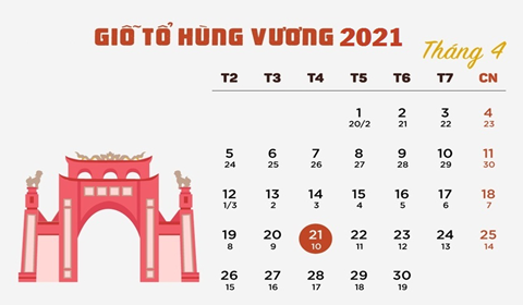 Thông báo v/v nghỉ lễ giỗ tổ Hùng Vương 2021